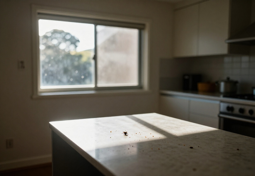 Rodent droppings and nesting material in a Minchinbury roof space